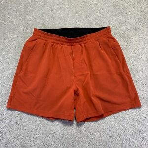 Lululemon Channel Cross Mens Swim Shorts Size Large Brick Orange Running Workout